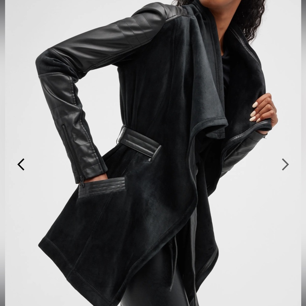 Blanc Noir Drape Velour Jacket
